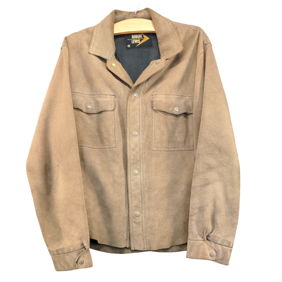 Robert Lewis Men's Weather Wear Leather Jacket Tan 40 Vintage - Picture 1 of 13